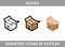 Simple Set ofÂ Isometric packaging boxes Vector 3DÂ Icons. Color isometric icons in three styles. Cardboard boxes